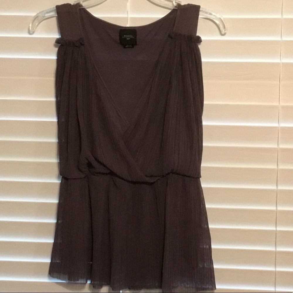 Plum Colored Anthro Deletta Top Size Small